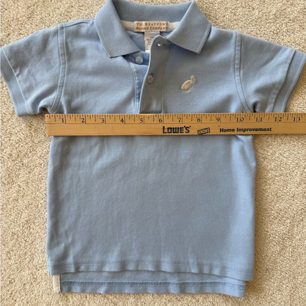 The Beaufort Bonnet Company Prim & Proper Polo in Periwinkle Blue Size 2T - Picture 6 of 8